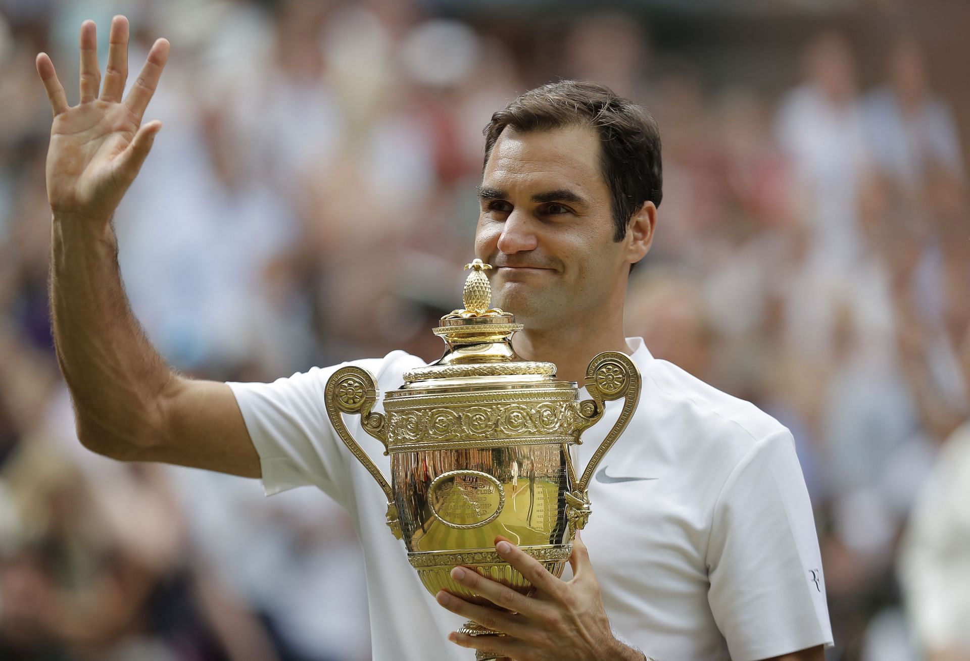 Roger Federer at Wimbledon 2017. (Photo: Getty)